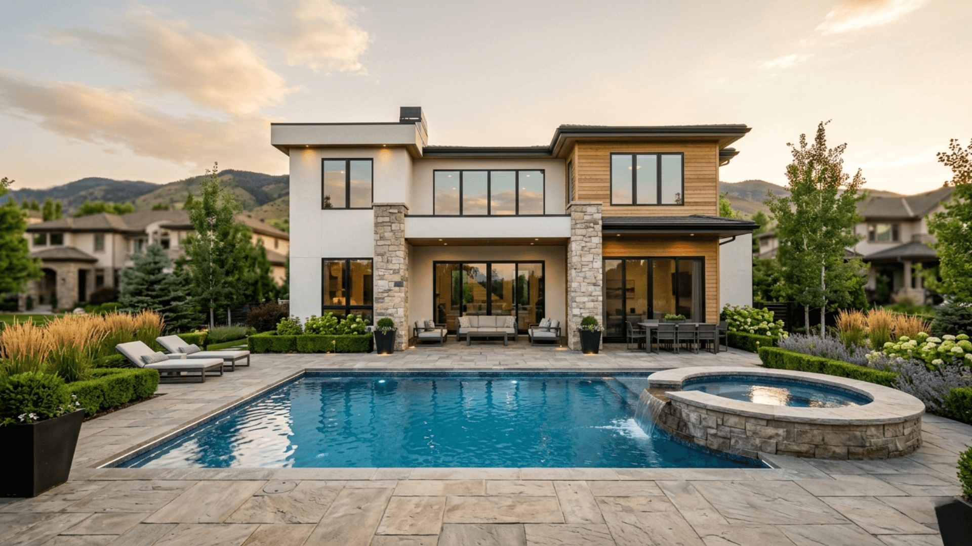 Rock N Roll Stoneworks luxury outdoor hardscape project in Lafayette Colorado