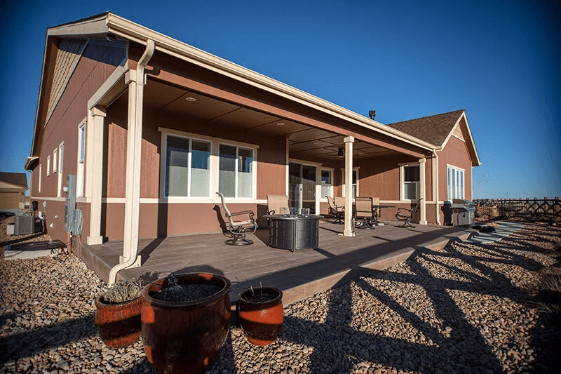 After: Paver patio and fire feature